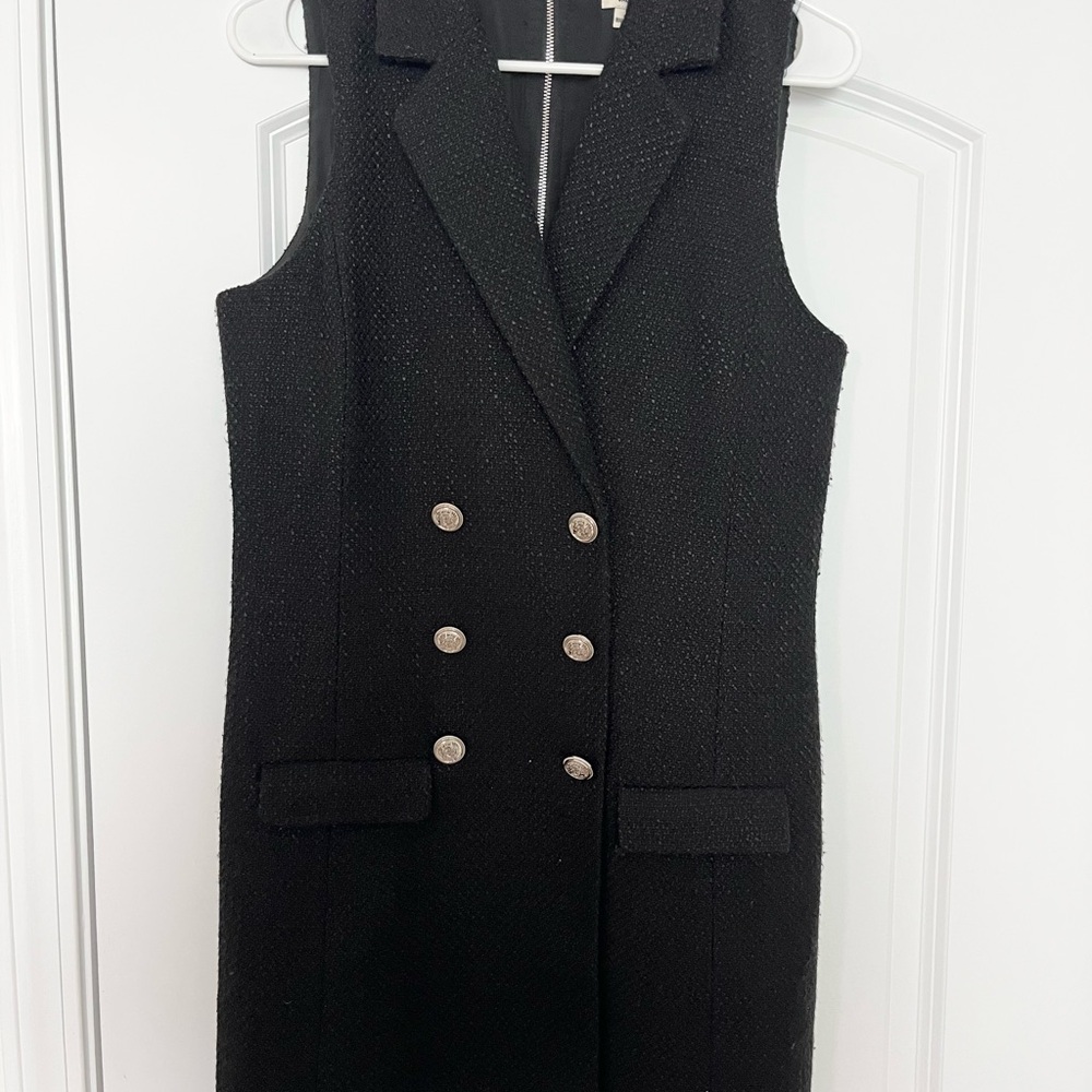 Jason Wu Black Sleeveless Blazer Mini Dress